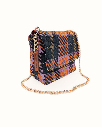 Sac à Main en bandoulière en tissu Tartan-Sacs à main- accessoire-petit sac en tartan-pochette en tartan-EMDORIA PARIS