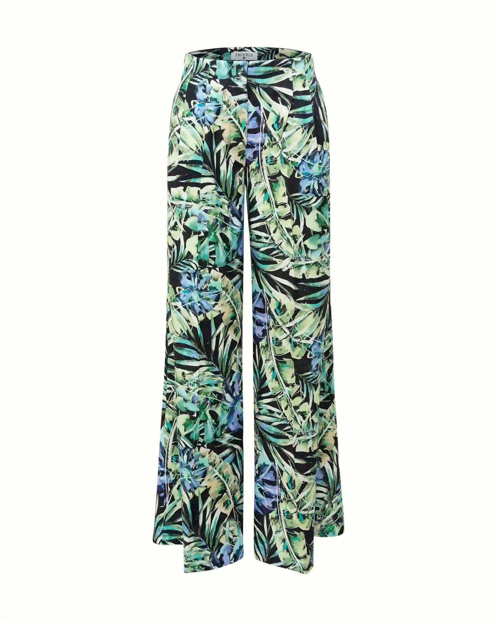 Pantalon large style Palazzo à plis en Viscose imprimé pour Femme-Pantalon- Must have-new in-Nouveauté-EMDORIA PARIS