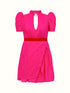 Robe en popeline de coton avec manches courtes bouffantes-Robes- manches bouffantes-manches courtes-robe-EMDORIA PARIS