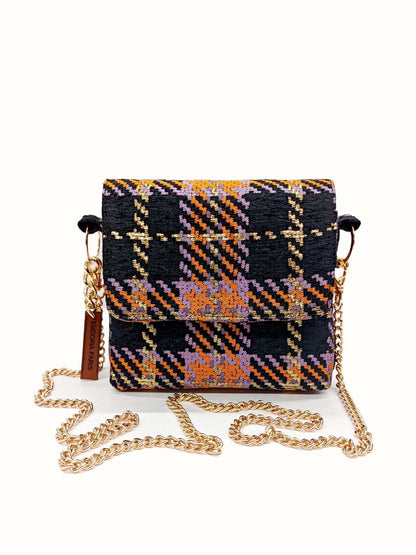 Sac à Main en bandoulière en tissu Tartan-Sacs à main- accessoire-petit sac en tartan-pochette en tartan-EMDORIA PARIS